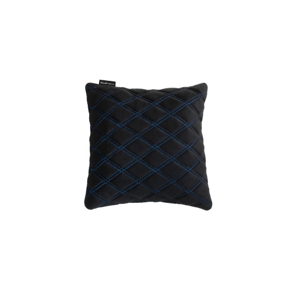 EVAtech Bilkudde 30x30 cm - svart / blå sömmar