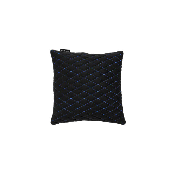 EVAtech Bilkudde 30x30 cm - svart / blå sömmar