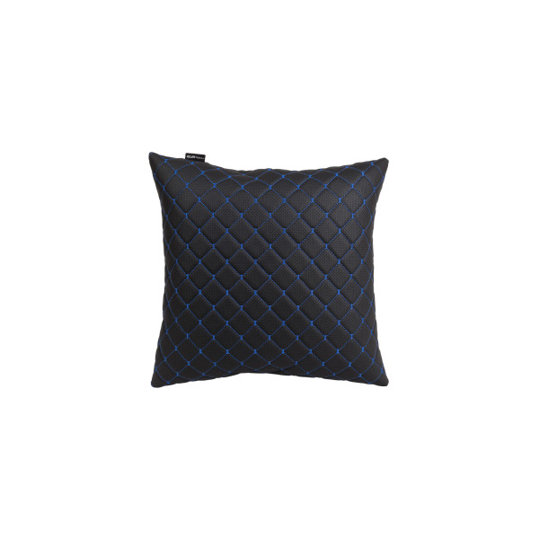 EVAtech ECO Bilkudde 40x40 cm - svart / blå sömmar