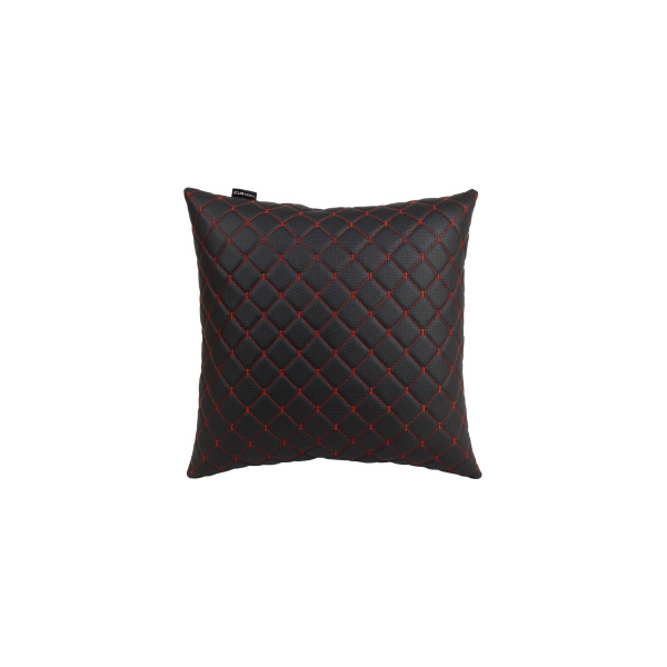 EVAtech ECO Bilkudde 40x40 cm - svart / röda sömmar