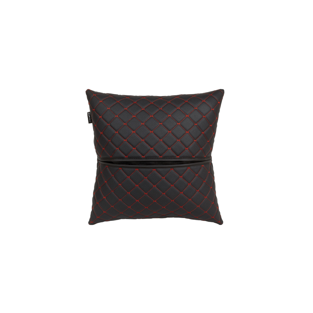EVAtech ECO Bilkudde 40x40 cm - svart / röda sömmar