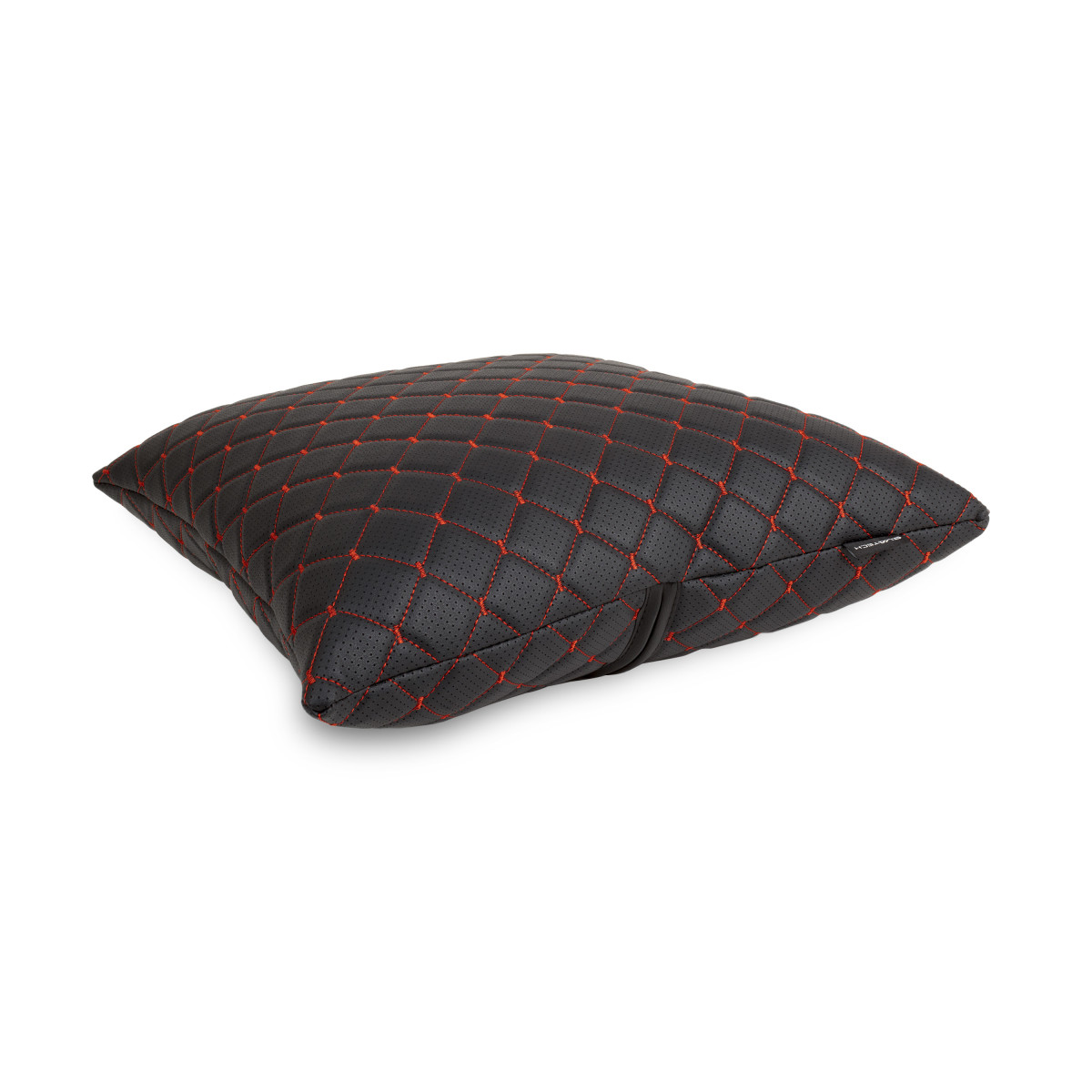 EVAtech ECO Bilkudde 40x40 cm - svart / röda sömmar