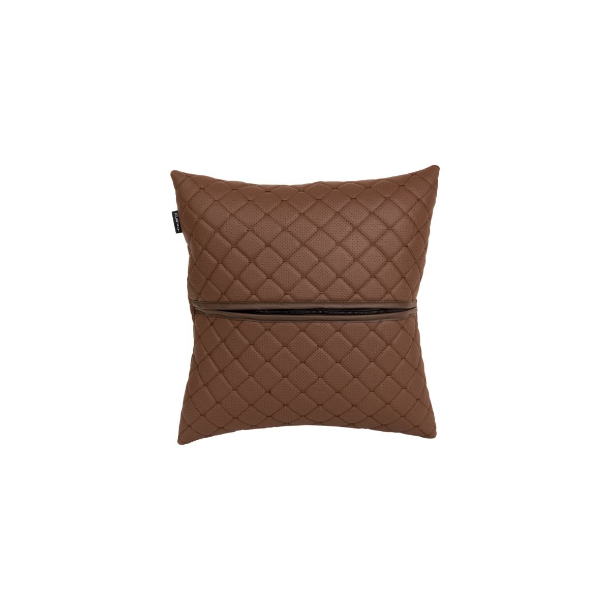 EVAtech ECO Bilkudde 40x40 cm - brun / bruna sömmar