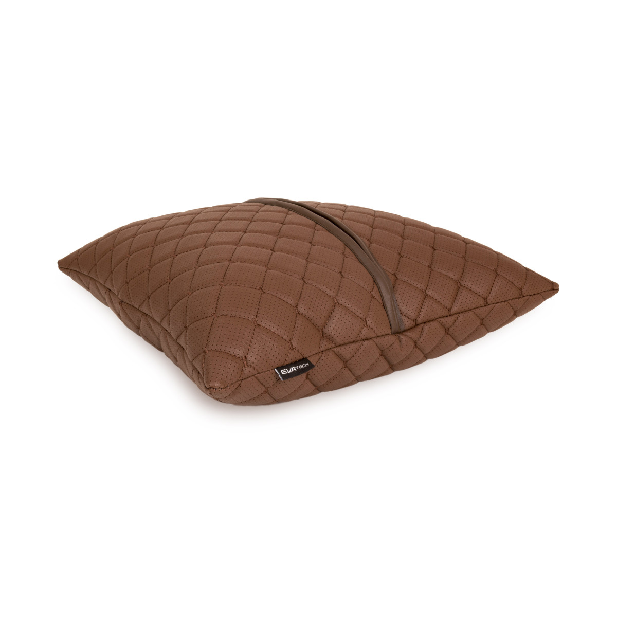 EVAtech ECO Bilkudde 40x40 cm - brun / bruna sömmar