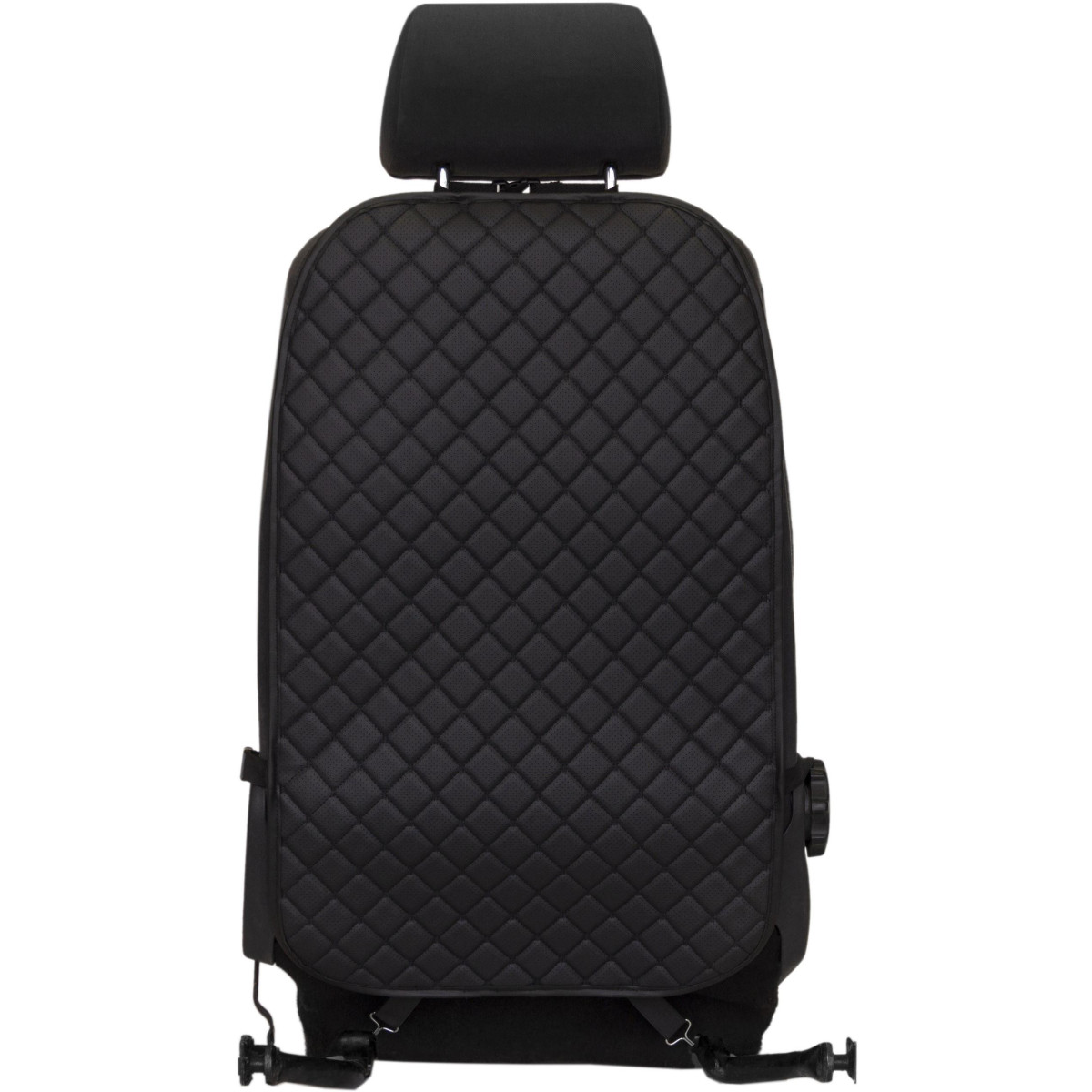 EVAtech ECO Barnsäkerhetsskydd för Bilens Sittbaksida 75x46 cm - svart / svarta kanter / svarta sömmar