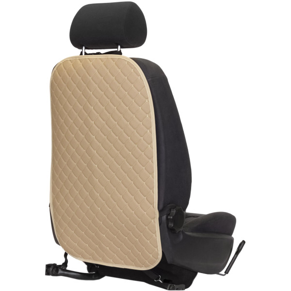 EVAtech ECO Barnsäkerhetsskydd för Bilens Sittbaksida 75x46 cm - sandfärgad / sandfärgade kanter / sandfärgade sömmar