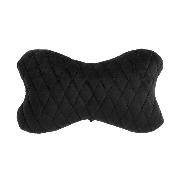 EVAtech Nackkudde för Bil 27x16 cm - svart / svarta sömmar