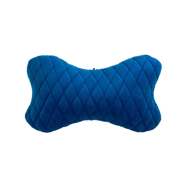 EVAtech Nackkudde för Bil 27x16 cm - blå / blå sömmar