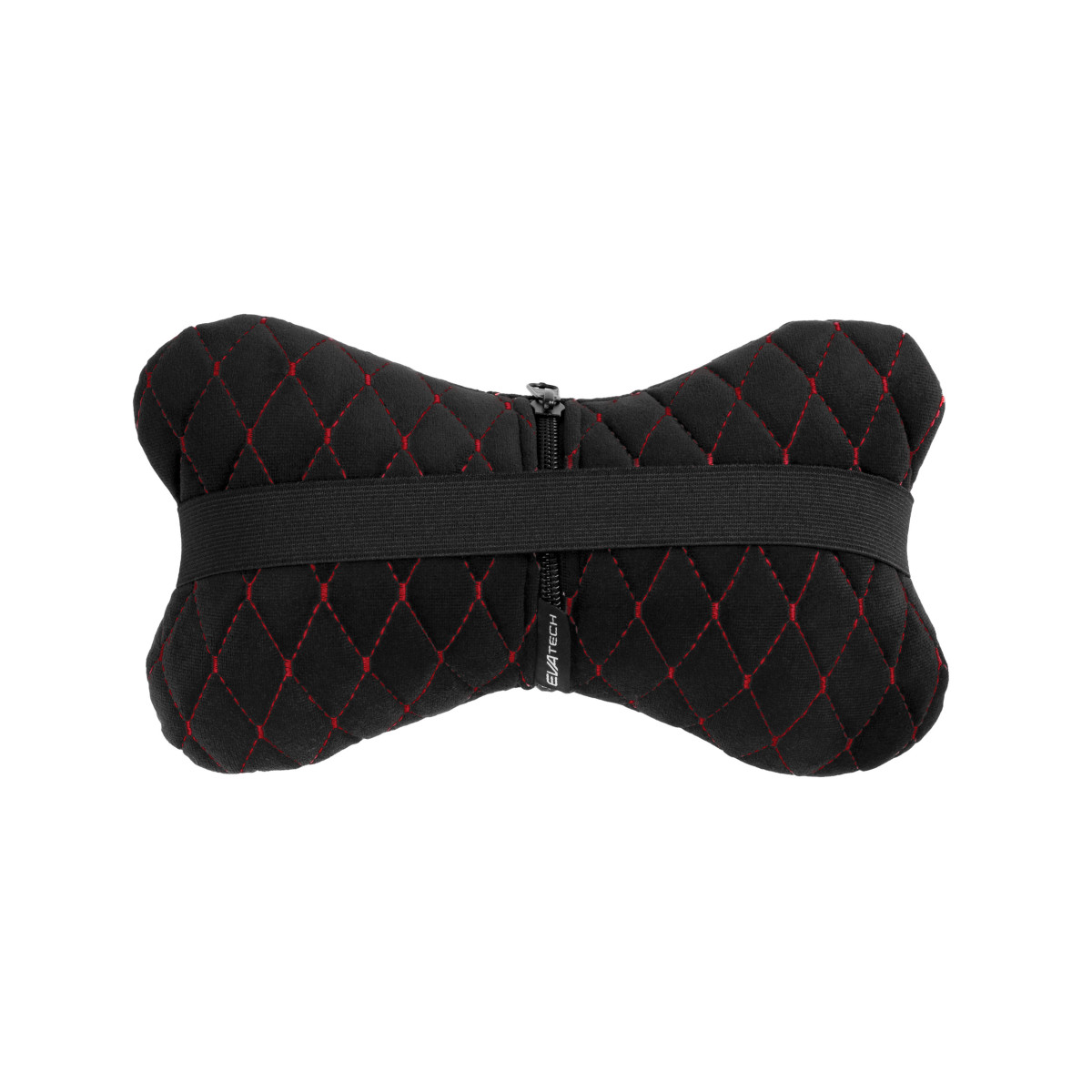 EVAtech Nackkudde för Bil 27x16 cm - svart / röda sömmar EVAtech Nackkudde för Bil 27x16 cm - svart / röda sömmar