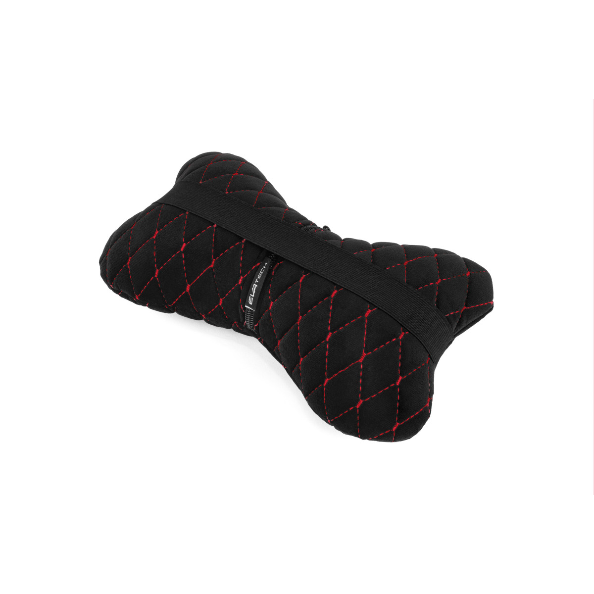 EVAtech Nackkudde för Bil 27x16 cm - svart / röda sömmar EVAtech Nackkudde för Bil 27x16 cm - svart / röda sömmar