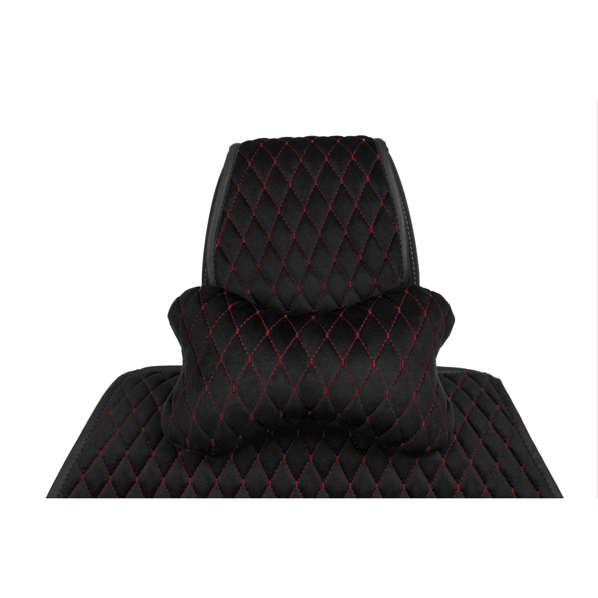 EVAtech Nackkudde för Bil 27x16 cm - svart / röda sömmar EVAtech Nackkudde för Bil 27x16 cm - svart / röda sömmar