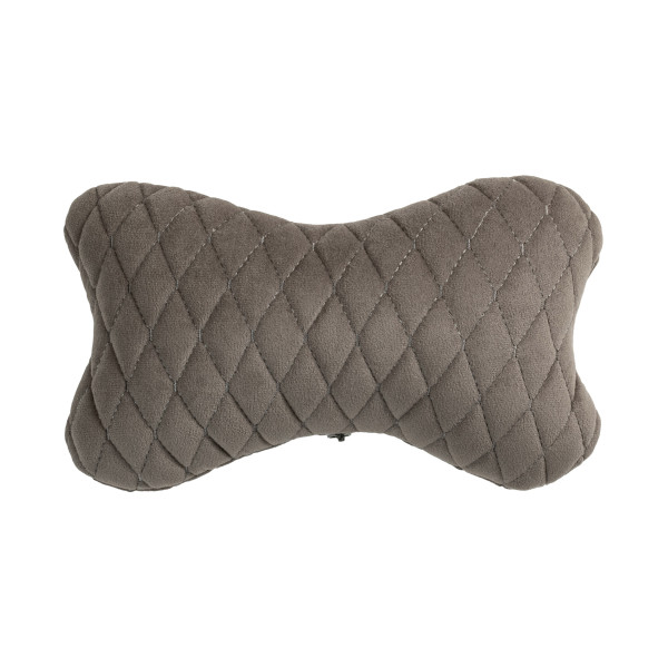 EVAtech Nackkudde för Bil 27x16 cm - grå / grå sömmar