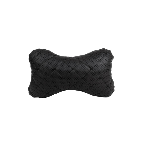 EVAtech ECO Nackkudde för Bil 27x16 cm - svart / svarta sömmar