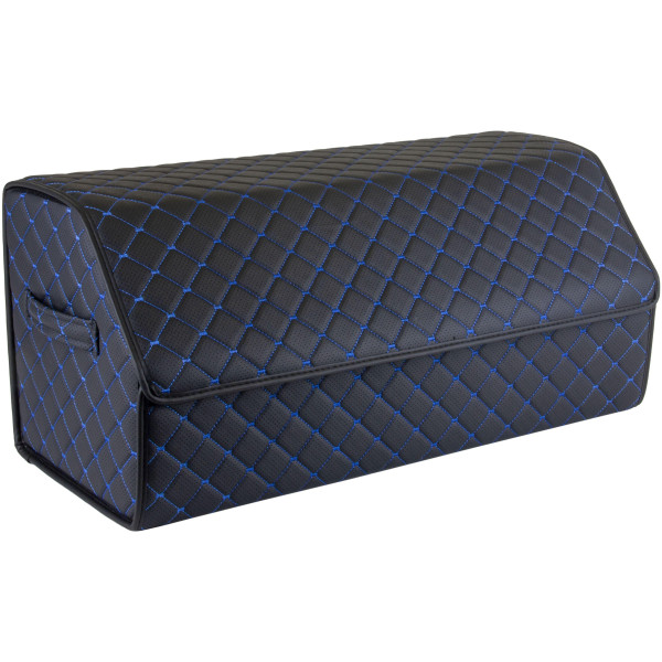 EVAtech Bagageorganisatör ECO L 30x30x65 cm - svart / svarta kanter / blå sömmar / svart inre