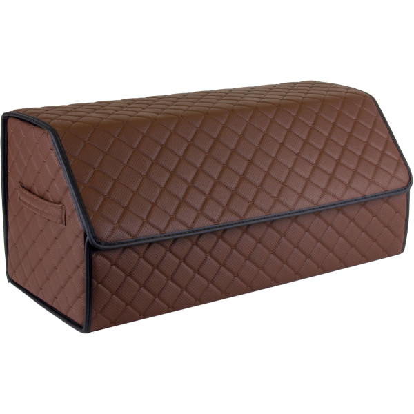 EVAtech Bagageorganisatör ECO L 30x30x65 cm - brun / svarta kanter / bruna sömmar / svart inre