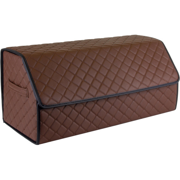 EVAtech Bagageorganisatör ECO L 30x30x65 cm - brun / svarta kanter / bruna sömmar / rött inre