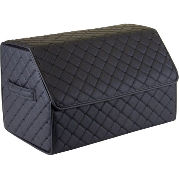 EVAtech Bagageorganisatör ECO M 30x30x50 cm - svart / svarta kanter / svarta sömmar / rött inre