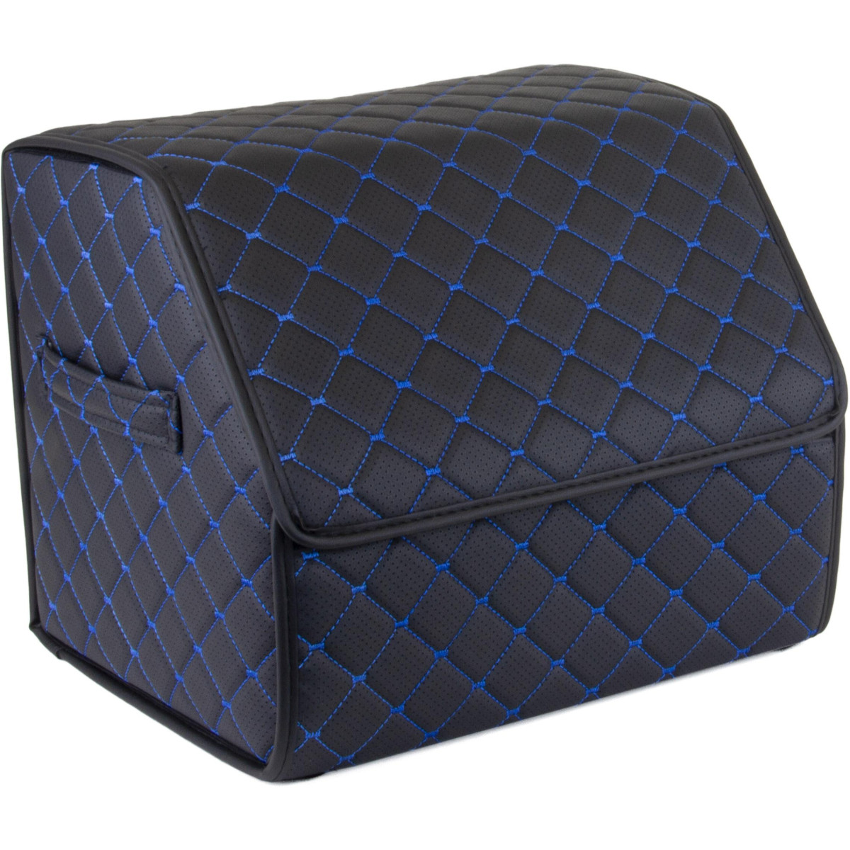 EVAtech Bagageorganisatör ECO S 30x30x35 cm - svart / svarta kanter / blå sömmar / rött inre