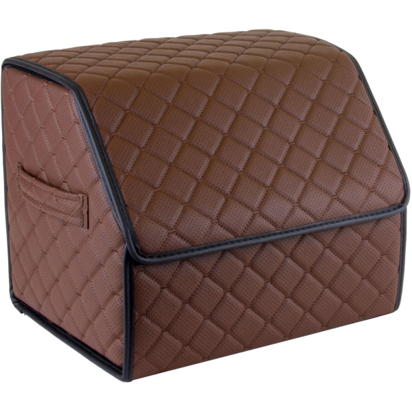 EVAtech Bagageorganisatör ECO S 30x30x35 cm - brun / svarta kanter / bruna sömmar / svart inre