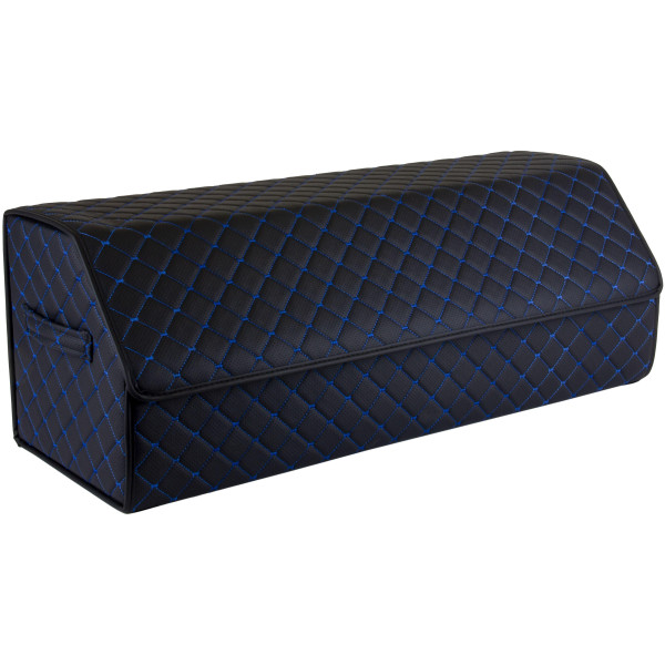 EVAtech Bagageorganisatör ECO XL 30x30x80 cm - svart / svarta kanter / blå sömmar / svart inre