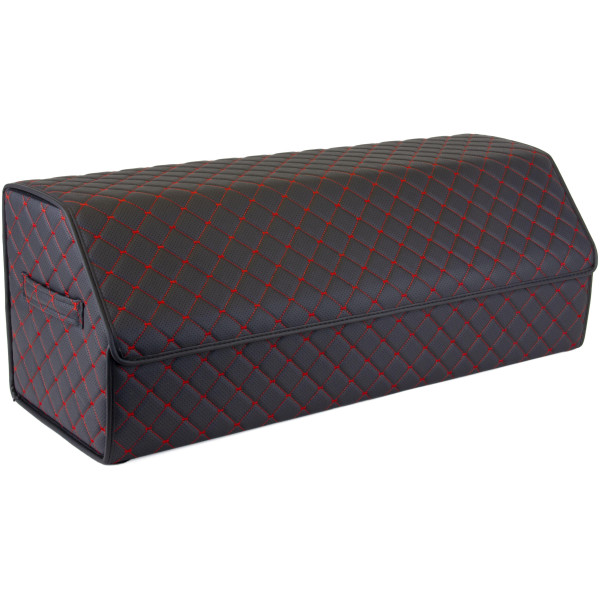EVAtech Bagageorganisatör ECO XL 30x30x80 cm - svart / svarta kanter / röda sömmar / svart inre