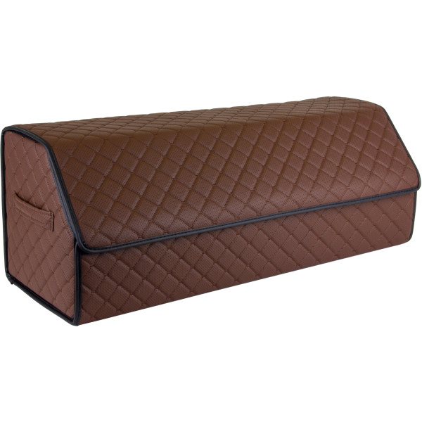 EVAtech Bagageorganisatör ECO XL 30x30x80 cm - brun / svarta kanter / bruna sömmar / rött inre