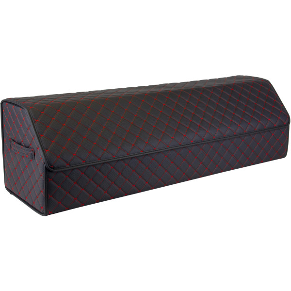 EVAtech Bagageorganisatör ECO XXL 30x30x100 cm - svart / svarta kanter / röda sömmar / rött inre