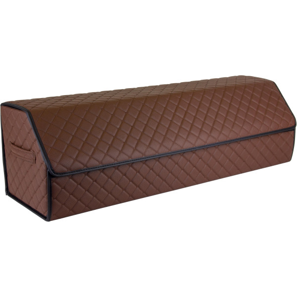 EVAtech Bagageorganisatör ECO XXL 30x30x100 cm - brun / svarta kanter / bruna sömmar / rött inre