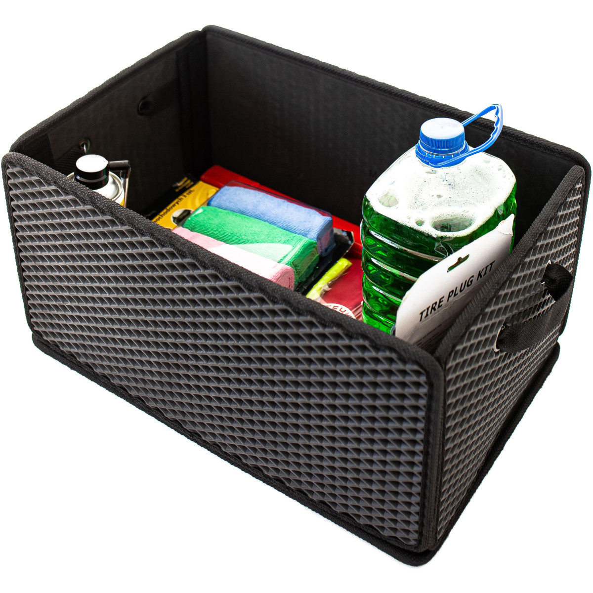 EVAtech Bagageorganisatör LightBox 33x50x25 cm - svart / svarta kanter EVAtech Bagageorganisatör LightBox 33x50x25 cm - svart / svarta kanter