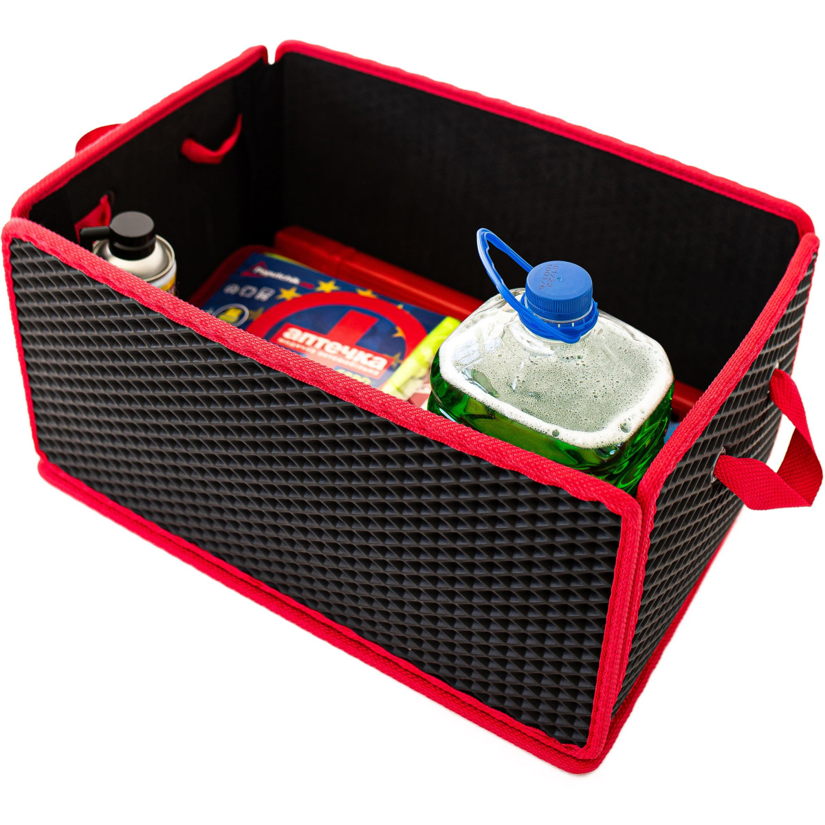 EVAtech Bagageorganisatör LightBox 33x50x25 cm - svart / röda kanter EVAtech Bagageorganisatör LightBox 33x50x25 cm - svart / röda kanter
