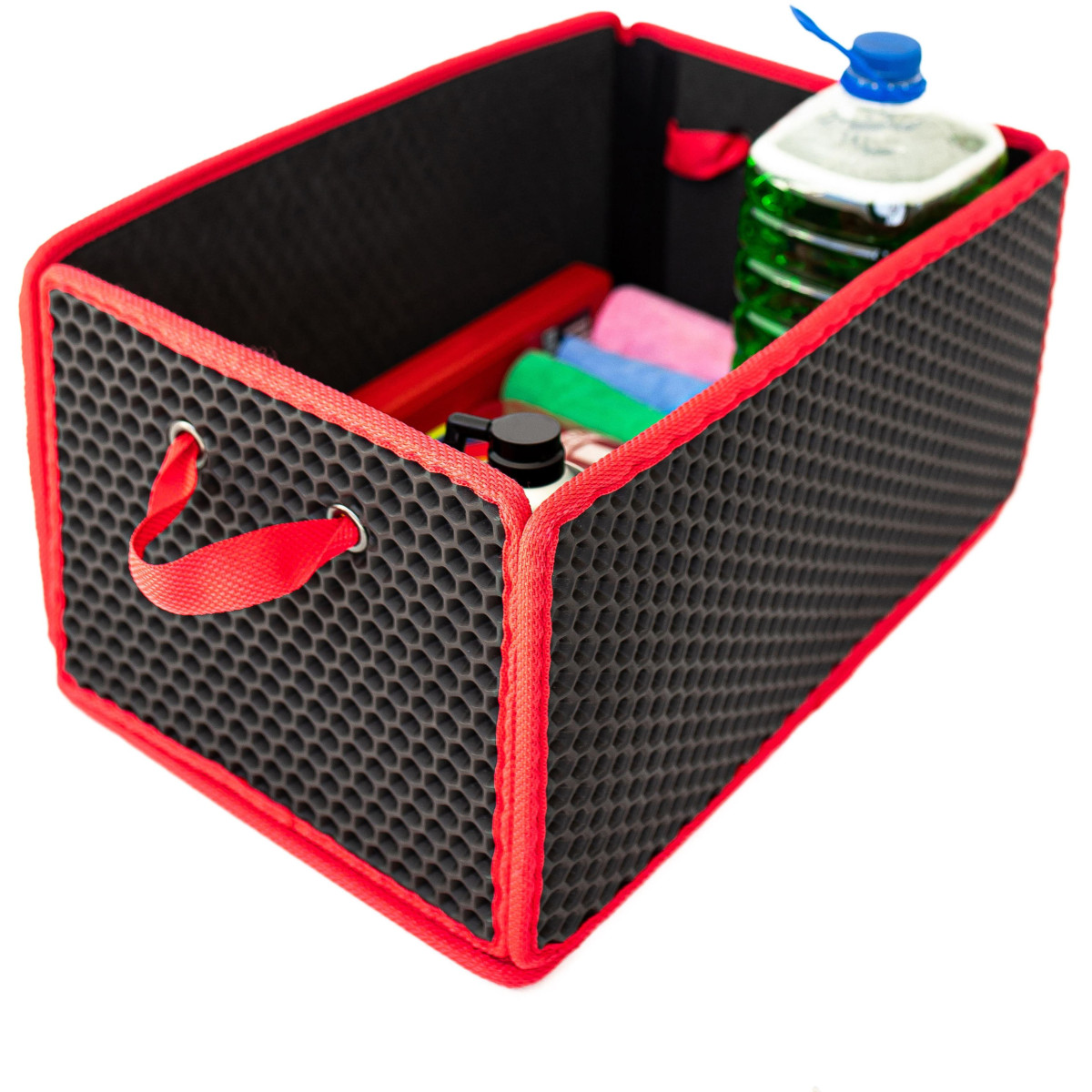 EVAtech Bagageorganisatör LightBox 33x50x25 cm - svart / röda kanter EVAtech Bagageorganisatör LightBox 33x50x25 cm - svart / röda kanter