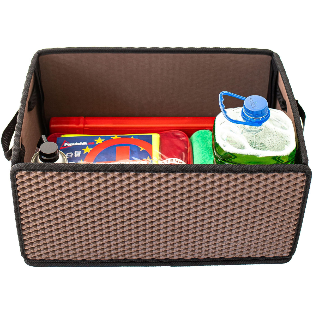 EVAtech Bagageorganisatör LightBox 33x50x25 cm - brun / svarta kanter EVAtech Bagageorganisatör LightBox 33x50x25 cm - brun / svarta kanter