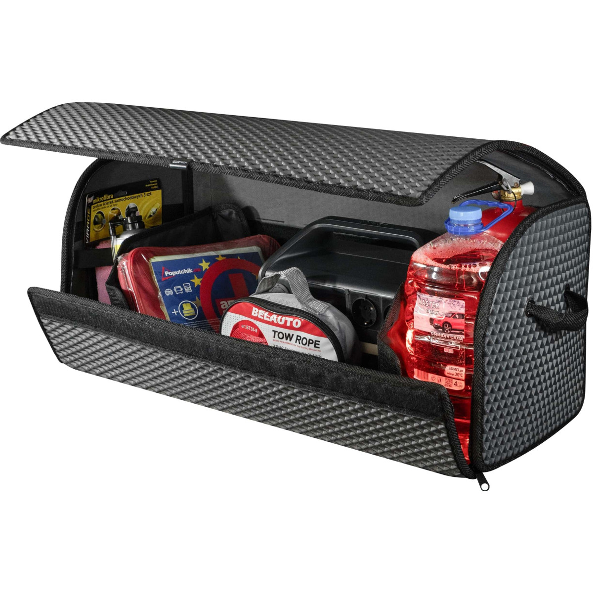 EVAtech Bagageorganisatör PRO L 32x75x30 cm - grå / svarta kanter EVAtech Bagageorganisatör PRO L 32x75x30 cm - grå / svarta kanter