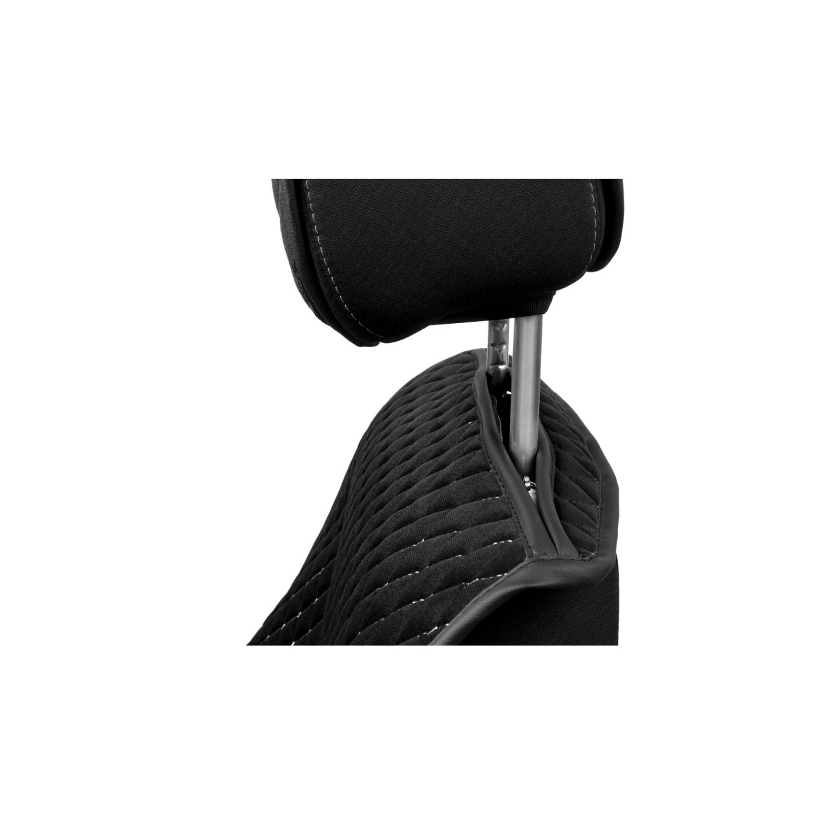 EVAtech Basic Bilsätesskydd, 2 st - svart / svarta kanter / vita sömmar EVAtech Basic Bilsätesskydd, 2 st - svart / svarta kanter / vita sömmar