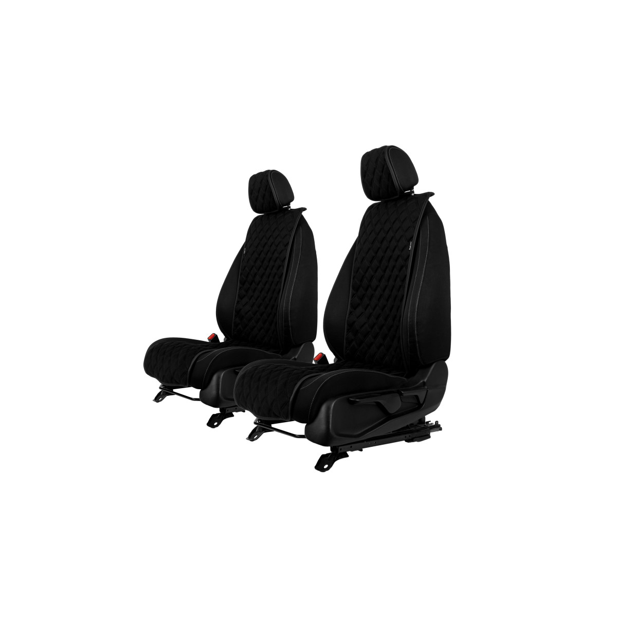 EVAtech Basic Bilsätesskydd, 2 st - svart / svarta kanter / svarta sömmar EVAtech Basic Bilsätesskydd, 2 st - svart / svarta kanter / svarta sömmar