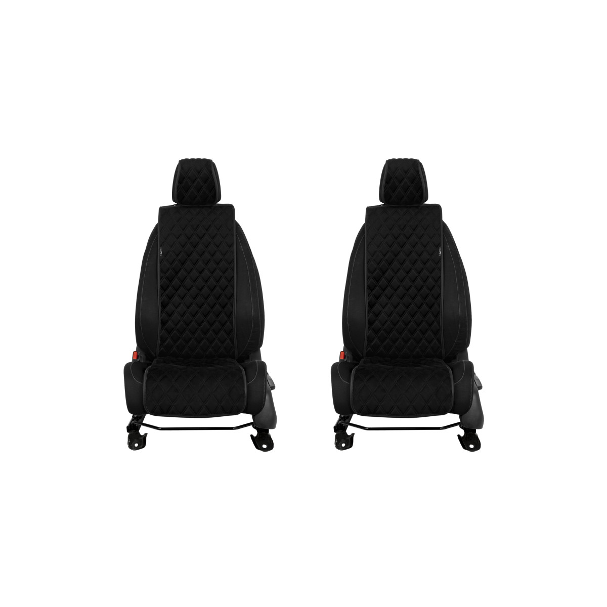 EVAtech Basic Bilsätesskydd, 2 st - svart / svarta kanter / svarta sömmar EVAtech Basic Bilsätesskydd, 2 st - svart / svarta kanter / svarta sömmar