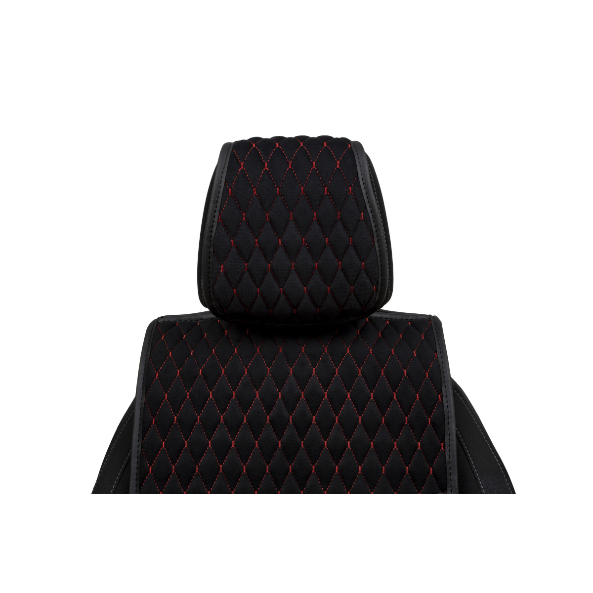 EVAtech Basic Bilsätesskydd, 2 st - svart / svarta kanter / röda sömmar EVAtech Basic Bilsätesskydd, 2 st - svart / svarta kanter / röda sömmar