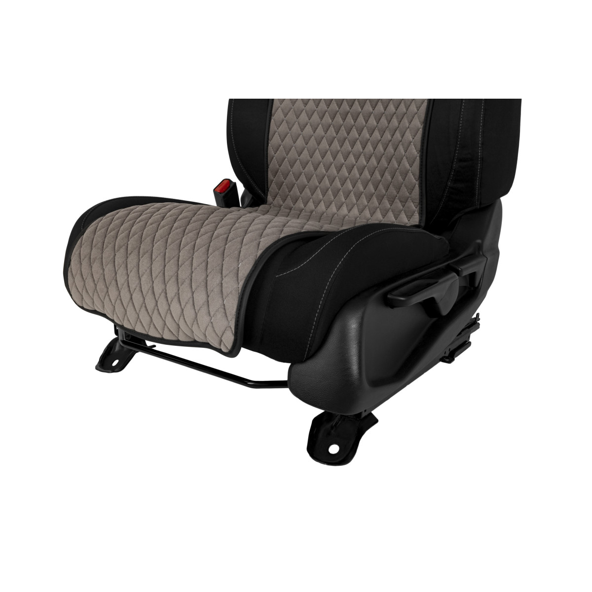 EVAtech Basic Bilsätesskydd, 2 st - grå / svarta kanter / grå sömmar EVAtech Basic Bilsätesskydd, 2 st - grå / svarta kanter / grå sömmar