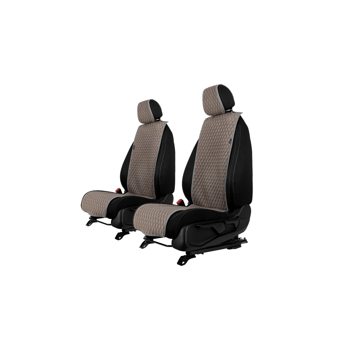 EVAtech Basic Bilsätesskydd, 2 st - grå / grå kanter / grå sömmar EVAtech Basic Bilsätesskydd, 2 st - grå / grå kanter / grå sömmar