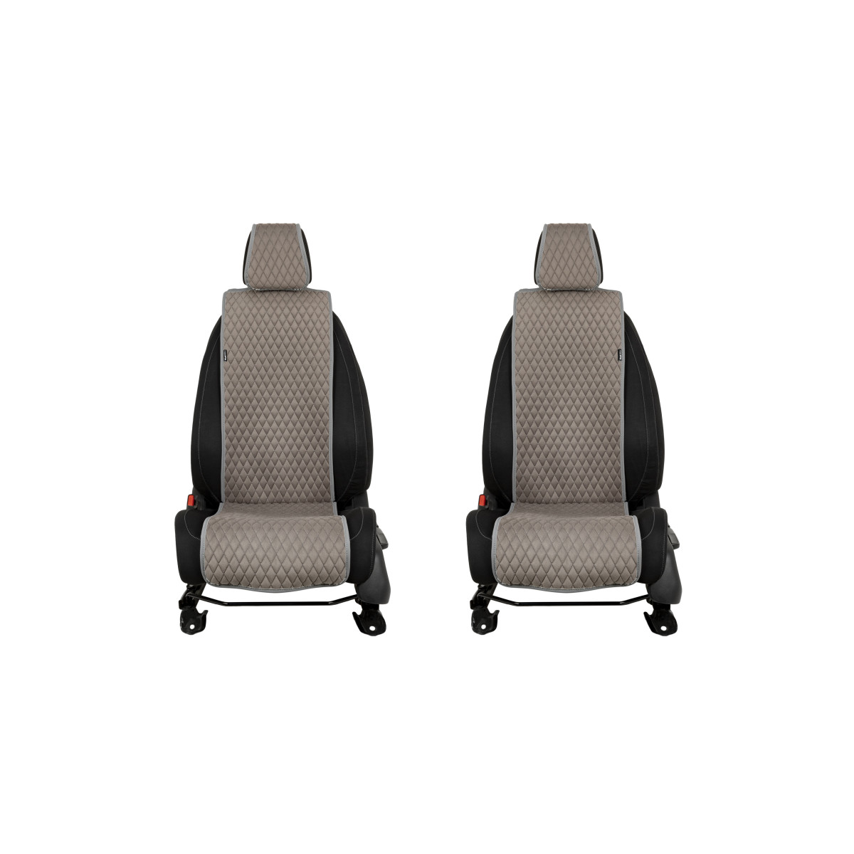 EVAtech Basic Bilsätesskydd, 2 st - grå / grå kanter / grå sömmar EVAtech Basic Bilsätesskydd, 2 st - grå / grå kanter / grå sömmar