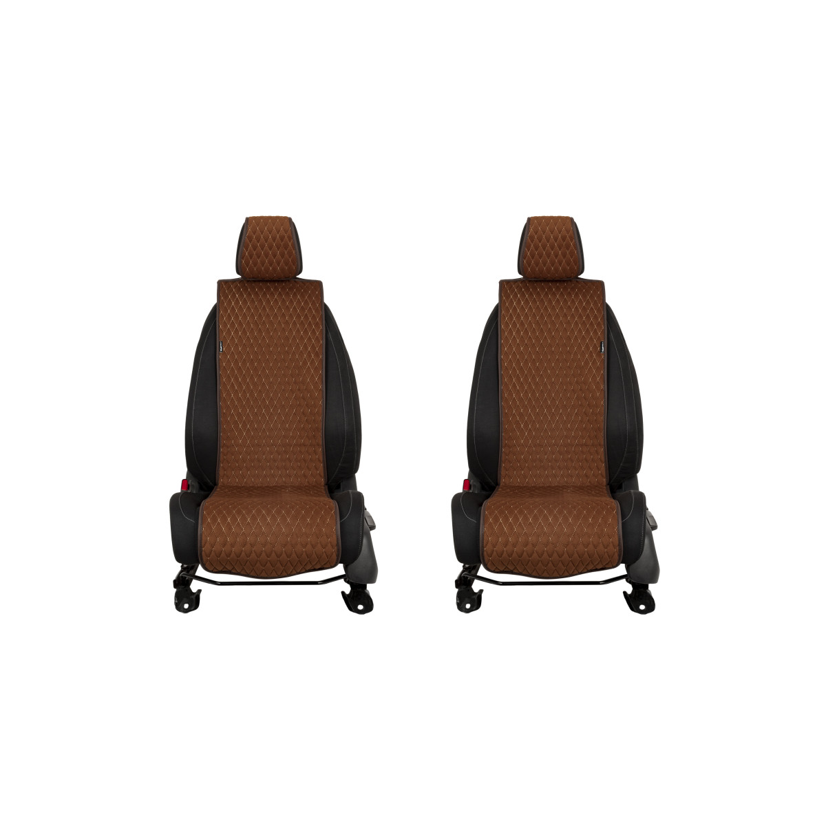 EVAtech Basic Bilsätesskydd, 2 st - brun / bruna kanter / bruna sömmar EVAtech Basic Bilsätesskydd, 2 st - brun / bruna kanter / bruna sömmar
