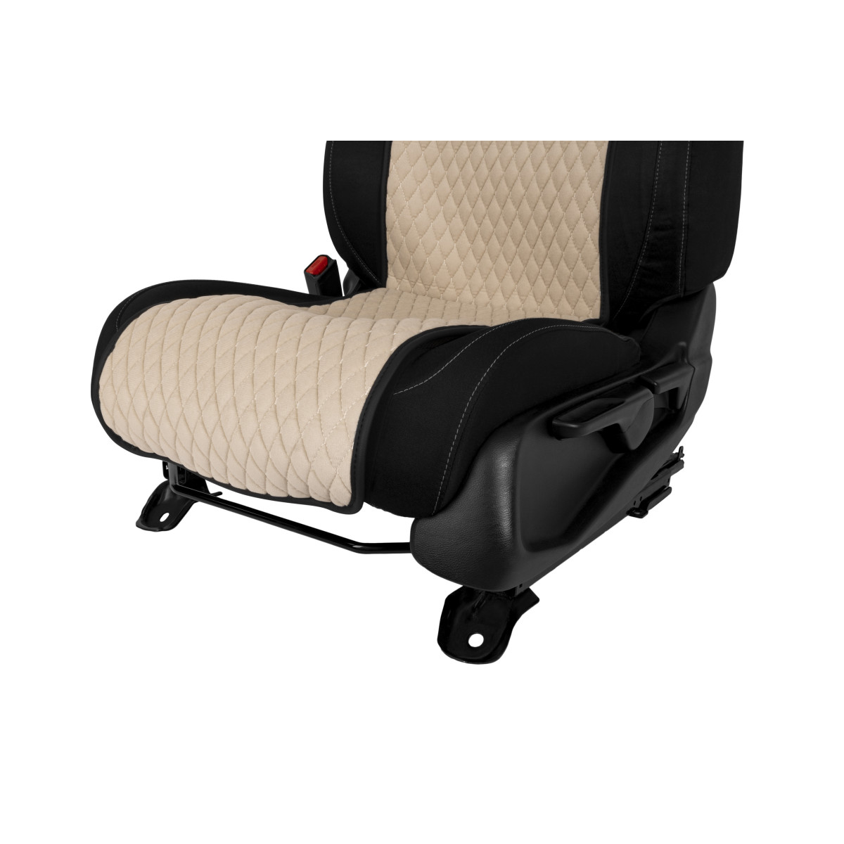 EVAtech Basic Bilsätesskydd, 2 st - sandfärgad / svarta kanter / sandfärgade sömmar EVAtech Basic Bilsätesskydd, 2 st - sandfärgad / svarta kanter / sandfärgade sömmar