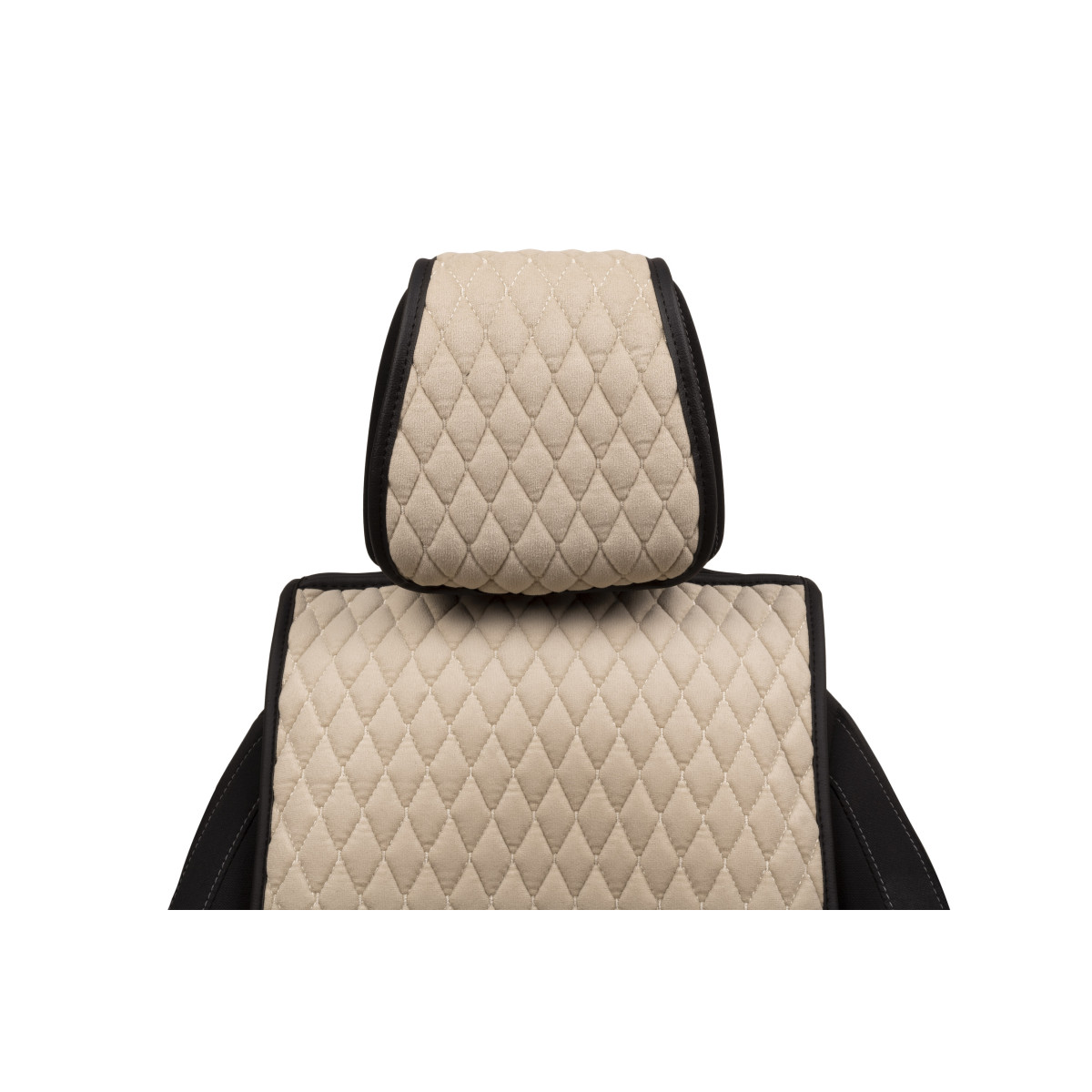 EVAtech Basic Bilsätesskydd, 2 st - sandfärgad / svarta kanter / sandfärgade sömmar EVAtech Basic Bilsätesskydd, 2 st - sandfärgad / svarta kanter / sandfärgade sömmar