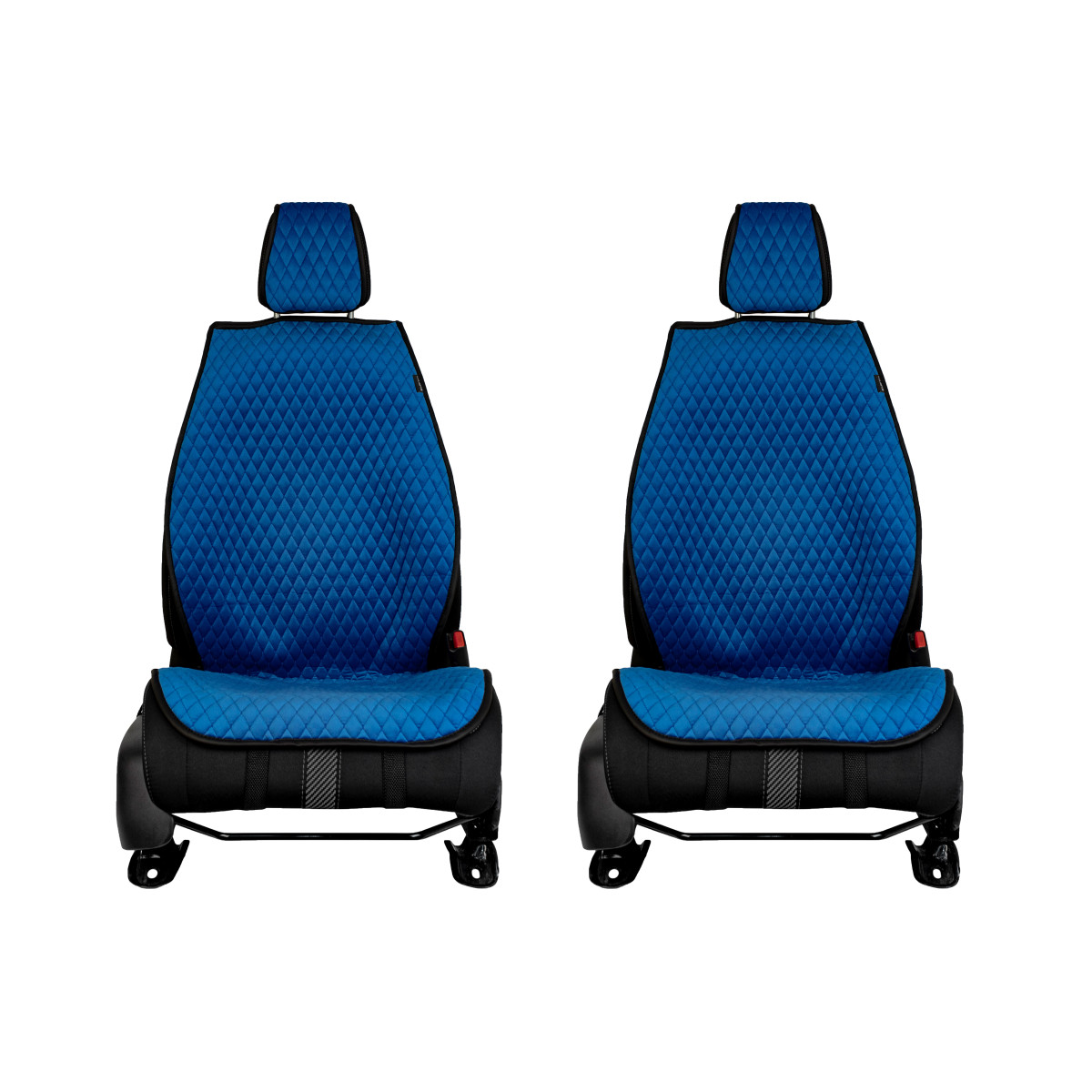 EVAtech PRO Bilsätesskydd, 2 st - blå / svarta kanter / blå sömmar