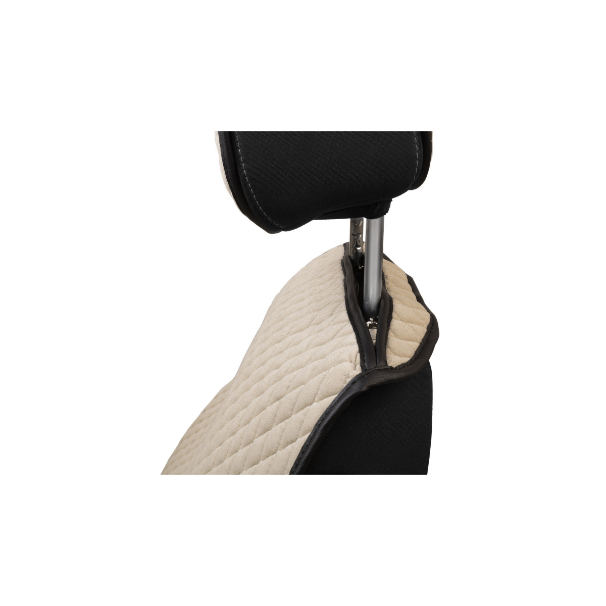 EVAtech PRO Bilsätesskydd, 2 st - sandfärgad / svarta kanter / sandfärgade kanter