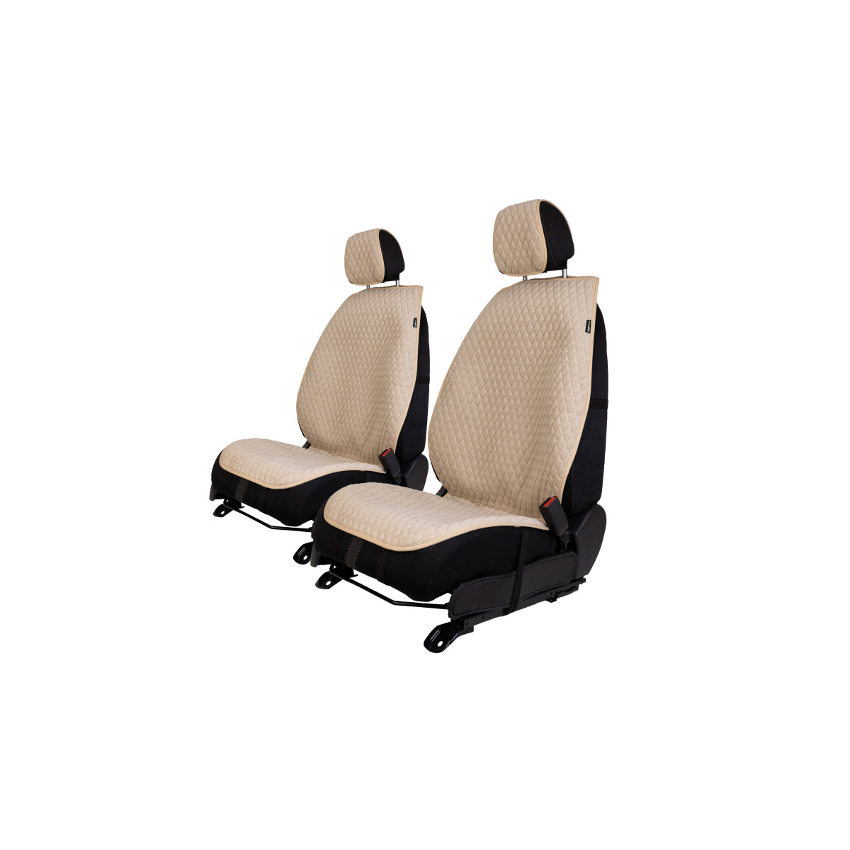EVAtech PRO Bilsätesskydd, 2 st - sandfärgad / sandfärgade kanter / sandfärgade sömmar