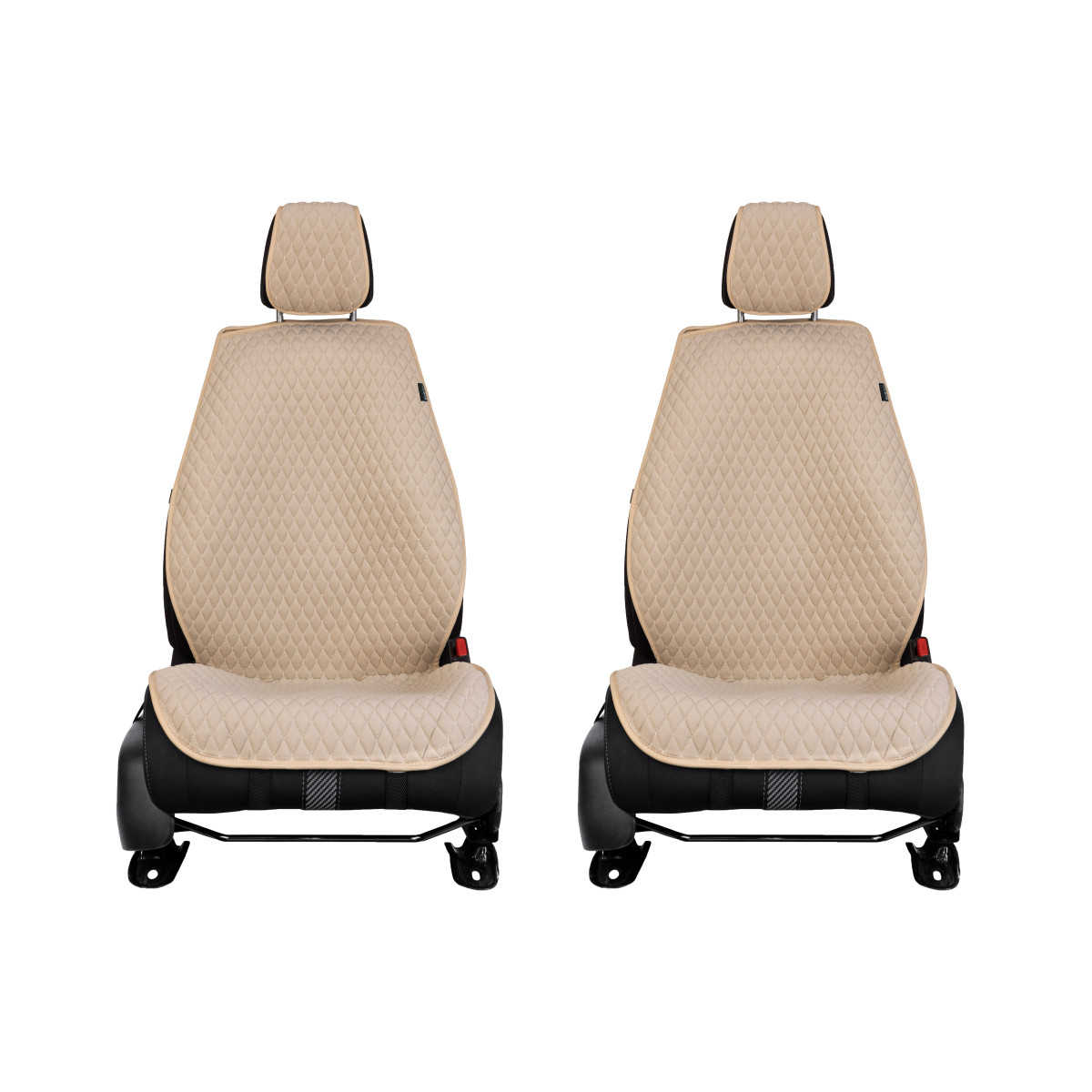 EVAtech PRO Bilsätesskydd, 2 st - sandfärgad / sandfärgade kanter / sandfärgade sömmar