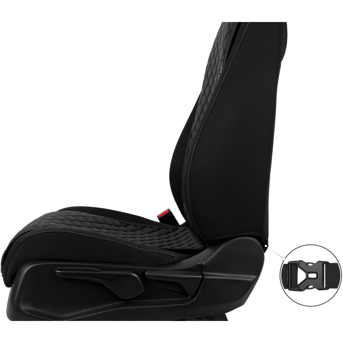 EVAtech ECO Basic Bilsätesskydd, 1 st - svart / svarta kanter / svarta sömmar EVAtech ECO Basic Bilsätesskydd, 1 st - svart / svarta kanter / svarta sömmar