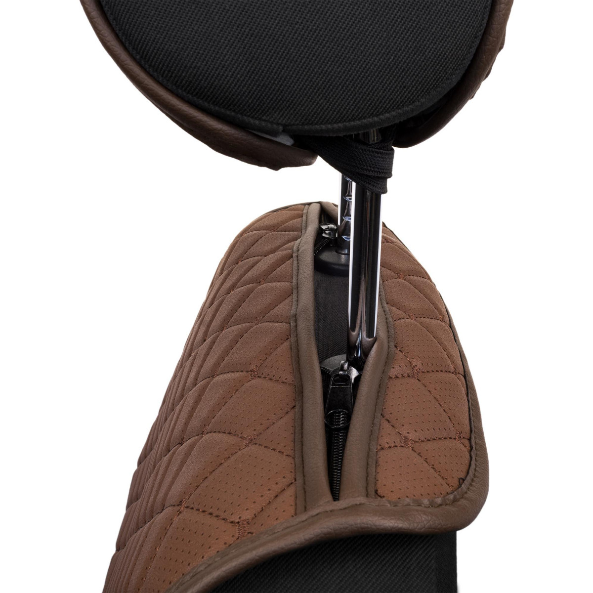 EVAtech ECO Basic Bilsätesskydd, 1 st - brun / bruna kanter / bruna sömmar