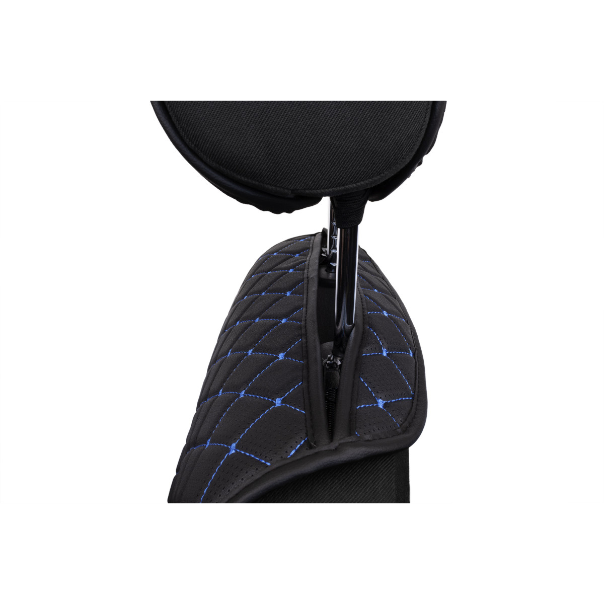 EVAtech ECO Max bilsätesskydd, 1 st - svart / svarta kanter / blå sömmar EVAtech ECO Max bilsätesskydd, 1 st - svart / svarta kanter / blå sömmar